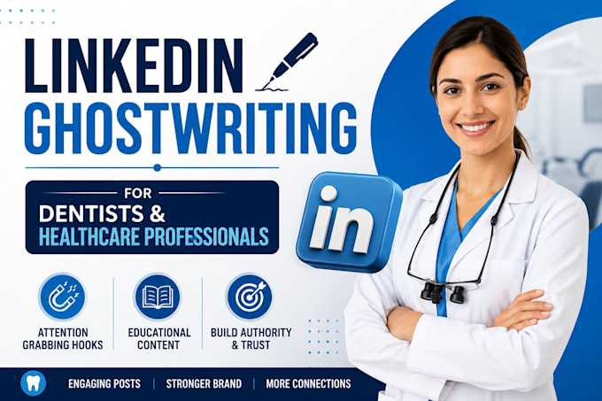 ghostwrite linkedin posts for dentists and healthcare professionals