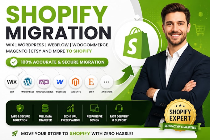 shopify migration copy clone website wix  wordpress webflow migrate to shopify