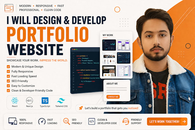 build a modern portfolio website to showcase your work