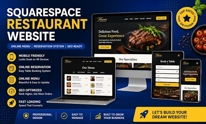 design restaurant squarespace website, redesign squarespace restaurant website