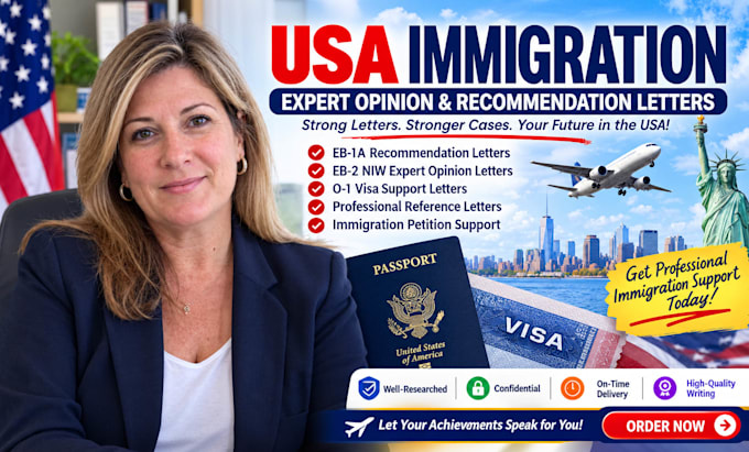 write expert opinion letter for USA immigration