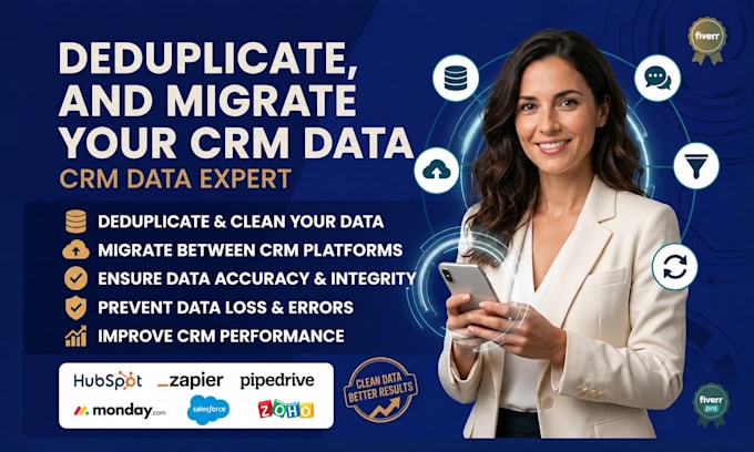 deduplicate and migrate your CRM data hubspot zoho airtable pipedrive