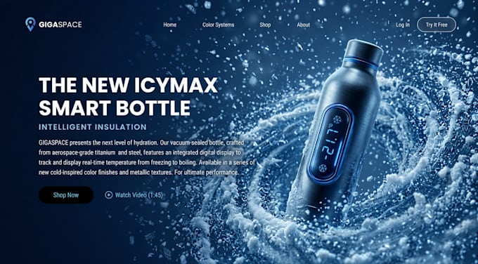 develop a modern animated website with responsive design