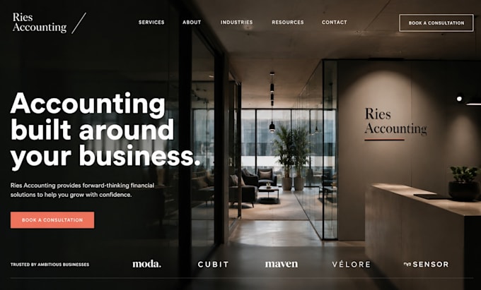 design squarespace accountant website tax advisor website