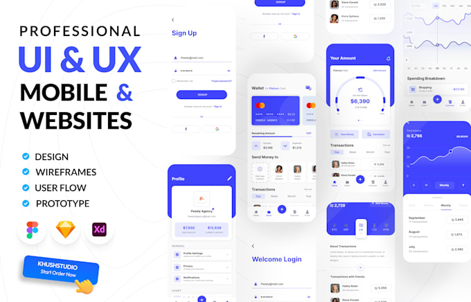 do UI UX design, website, dashboard, mobile app UI UX design
