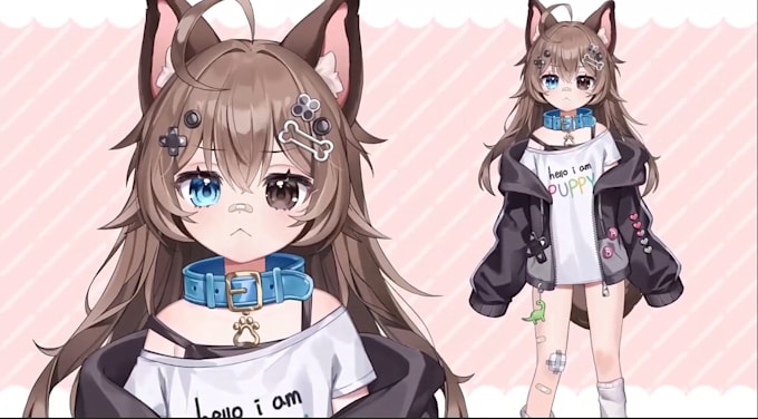create custom vtuber model in anime style for streaming avatar