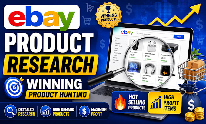 do ebay product research and winning product hunting