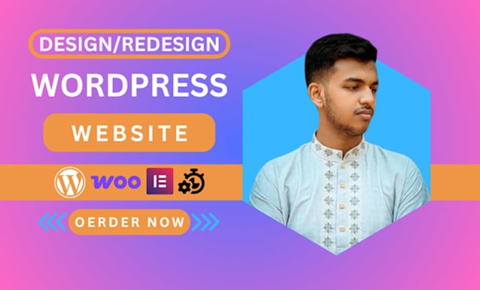 design redesign wordpress website, website development as a full stack developer