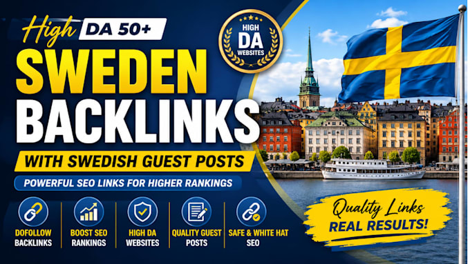 build high da sweden backlinks with swedish guest posts and SEO links