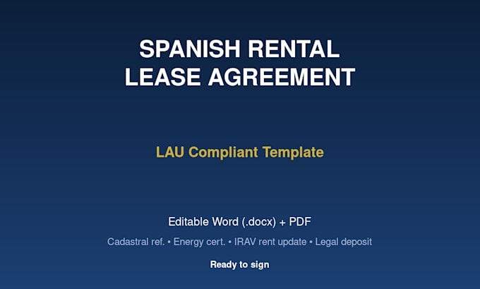 create a legal spanish rental contract template