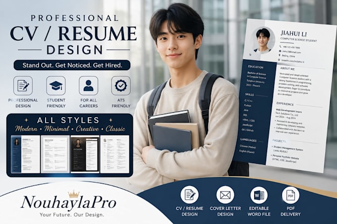 design a modern and professional CV or resume