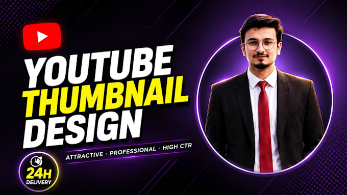 design minimalist youtube thumbnail in 24hrs