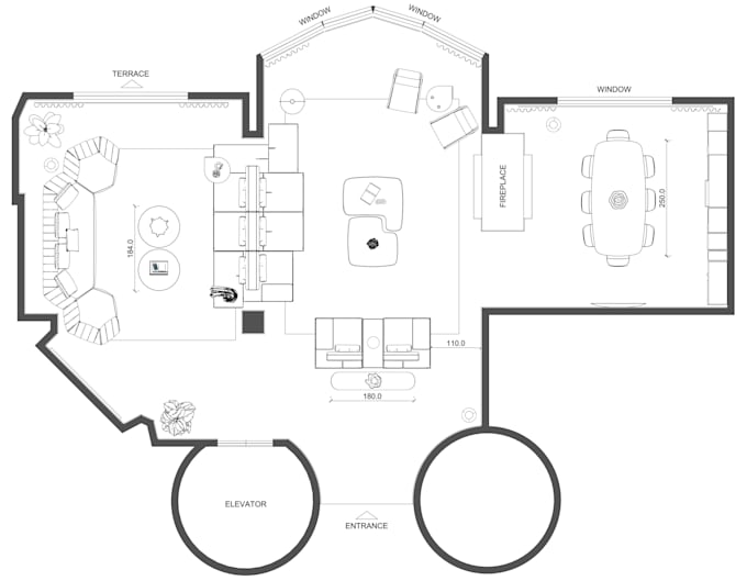 create functional room layout and smart space planning