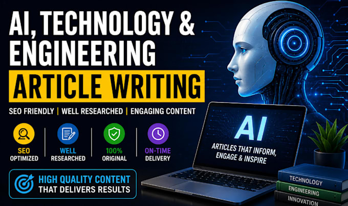 write ai, technology and engineering SEO blog articles