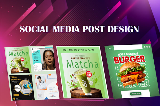 do modern instagram facebook post design