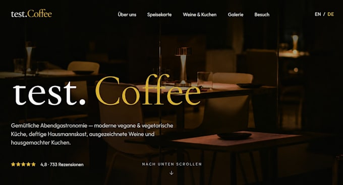 create a premium static website for business