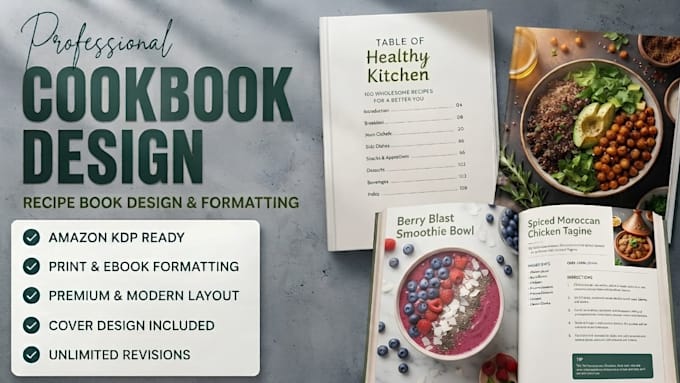 design format edit canva cookbook layout design recipe ebook for amazon kdp