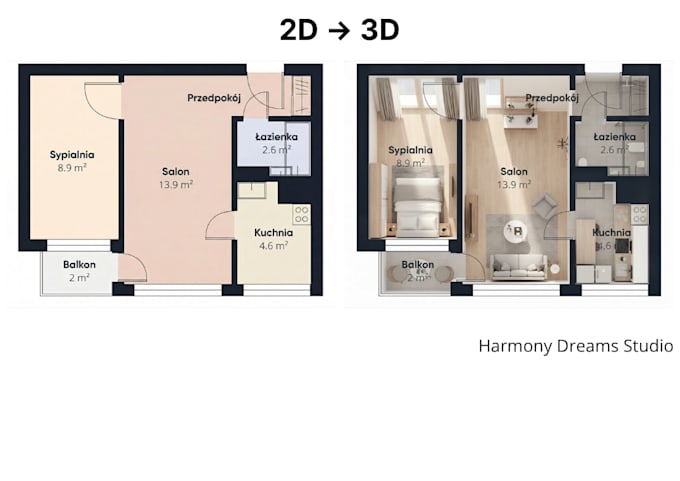 transform your 2d floor plan into a professional 3d visualization
