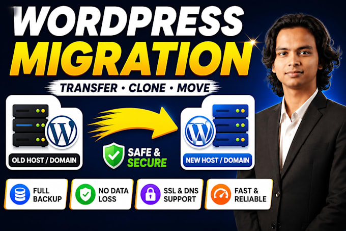 migrate your wordpress website to new hosting or domain