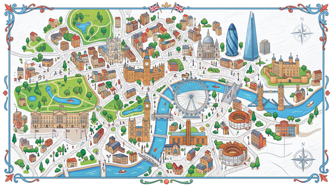 design interactive tourist map, travel rout maps, city attraction map, event map