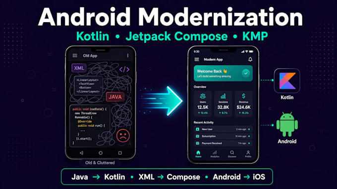 refactor your legacy android app to kotlin, jetpack compose, and kmp