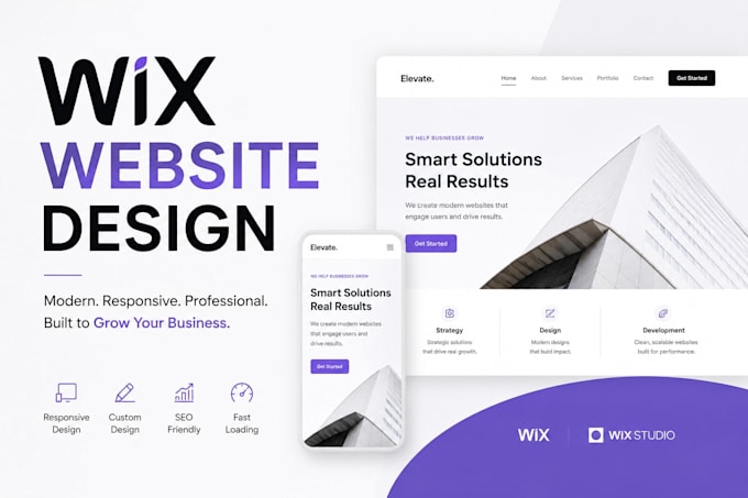 design or redesign wix website, wix studio website