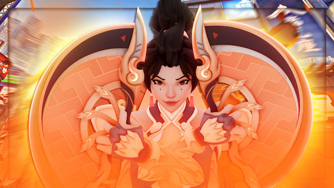 create a 3d overwatch youtube thumbnail