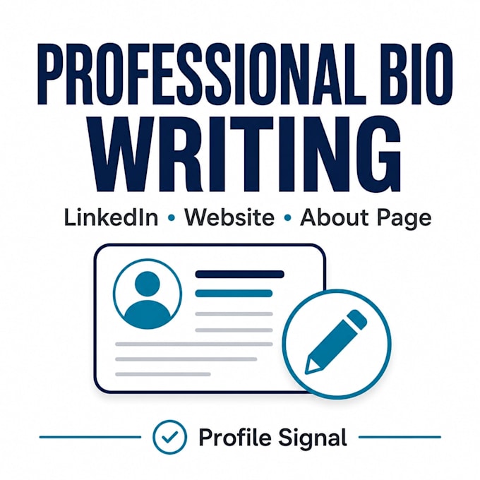 write a professional bio for your website or linkedin