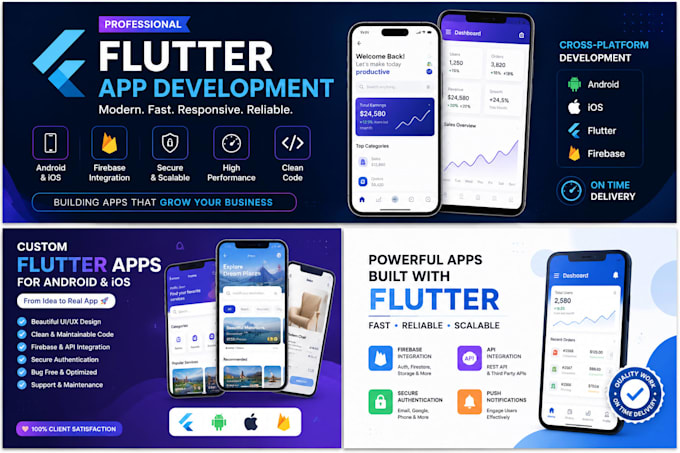 develop a professional flutter android app