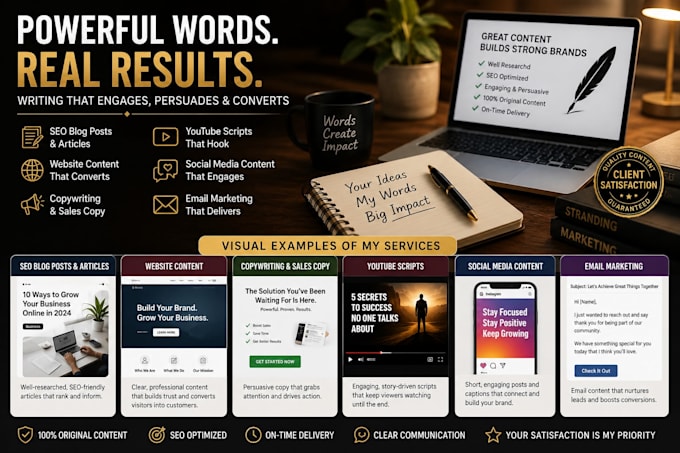 write professional articles, blogs, and web content