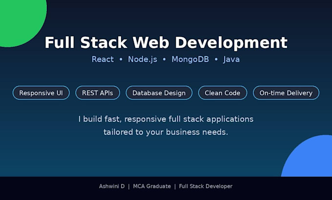 do full stack web development
