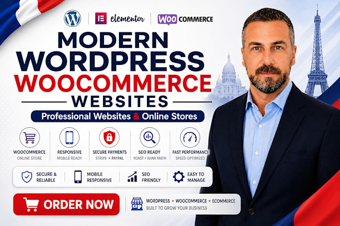 design modern wordpress woocommerce website, online store or online shop