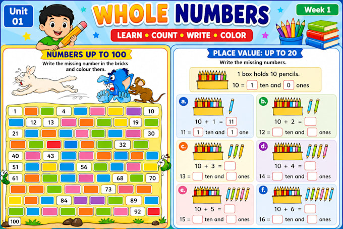 design educational kids worksheets and printable workbooks
