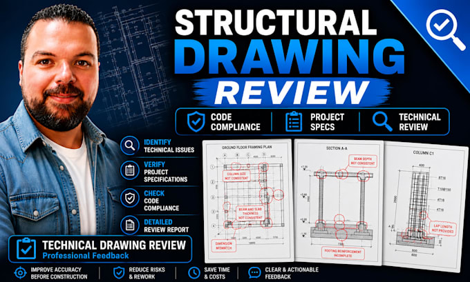 review structural shop drawings and provide technical comments