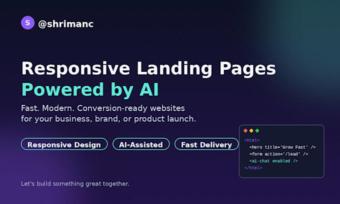 build a responsive website with ai powered features