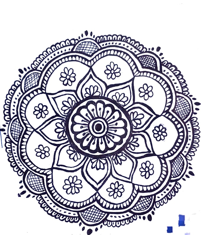 draw custom mandala art, line art, boho art for you