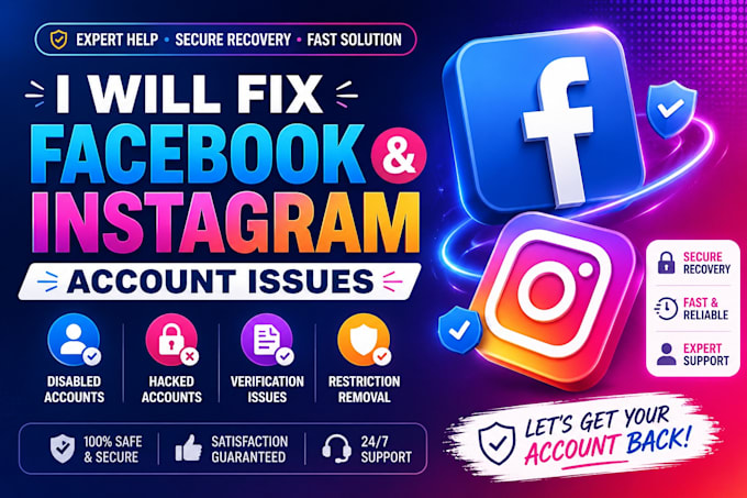 fixd facebook and instagram account issues