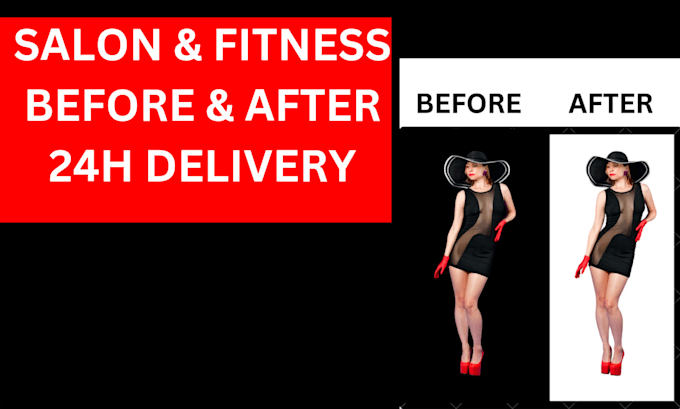 design professional salon and fitness before after graphics