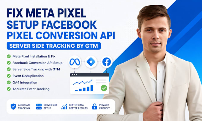 fix meta pixel setup facebook pixel conversion API server side tracking by GTM