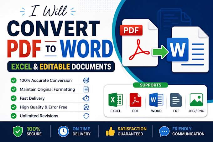 convert PDF to word, excel, and editable documents accurate
