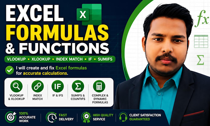 create or fix excel formulas, functions, and calculations