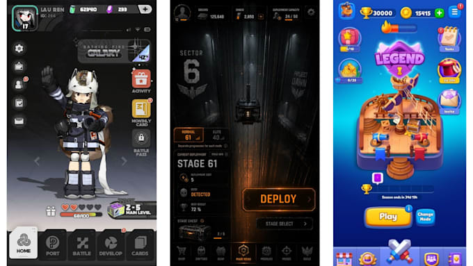design 2d 3d game ui, game interface, rpg game ui, game assete icons menu