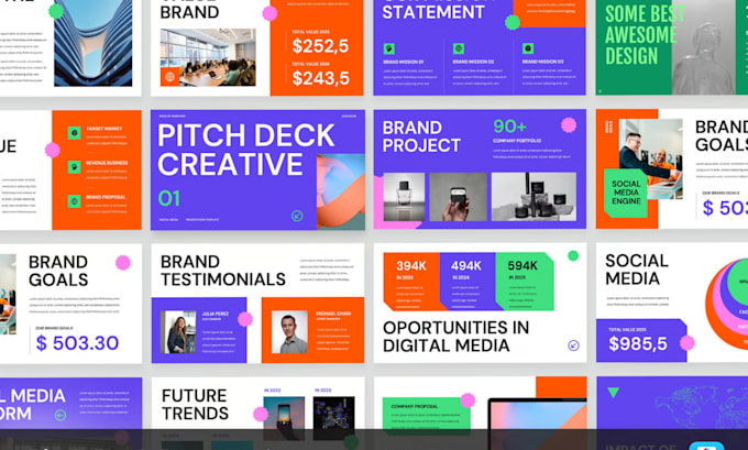redesign business powerpoint ppt canva google slide company slide deck