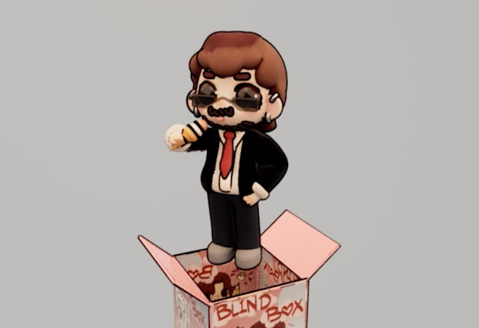 turn anyone into a blind box figure 3d model