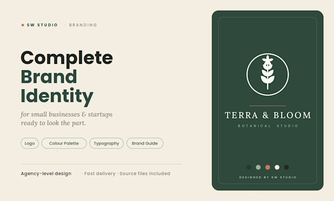 create a complete brand identity for your small business or startup