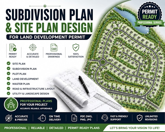 design subdivision plan and site plan for land development permit