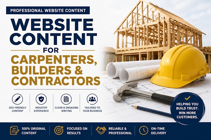 write website content for carpenters, builders and contractors