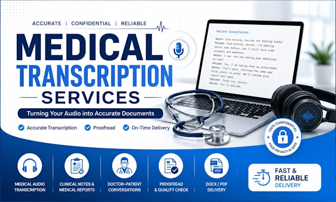 transcribe medical audio accurately and professionally