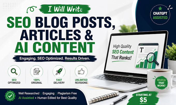 write SEO blog posts and ai content