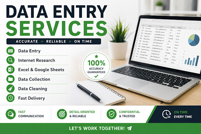 do data entry, internet research and admin support